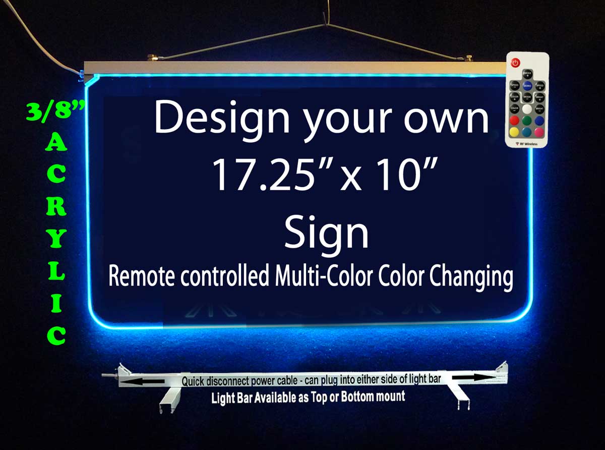 Personalized Custom LED Sign 17.25" x 10"