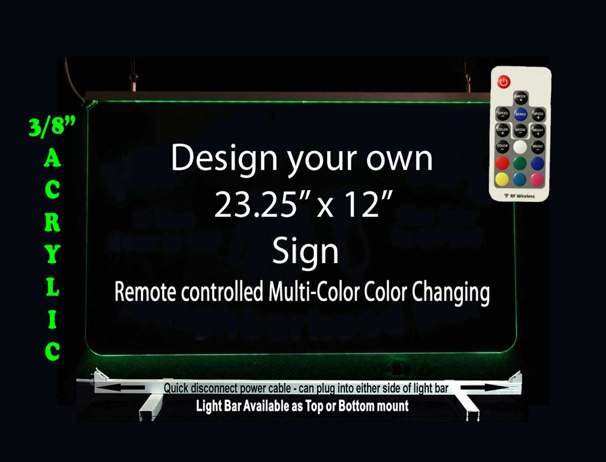 Personalized Custom LED Sign 23.25" x 12"