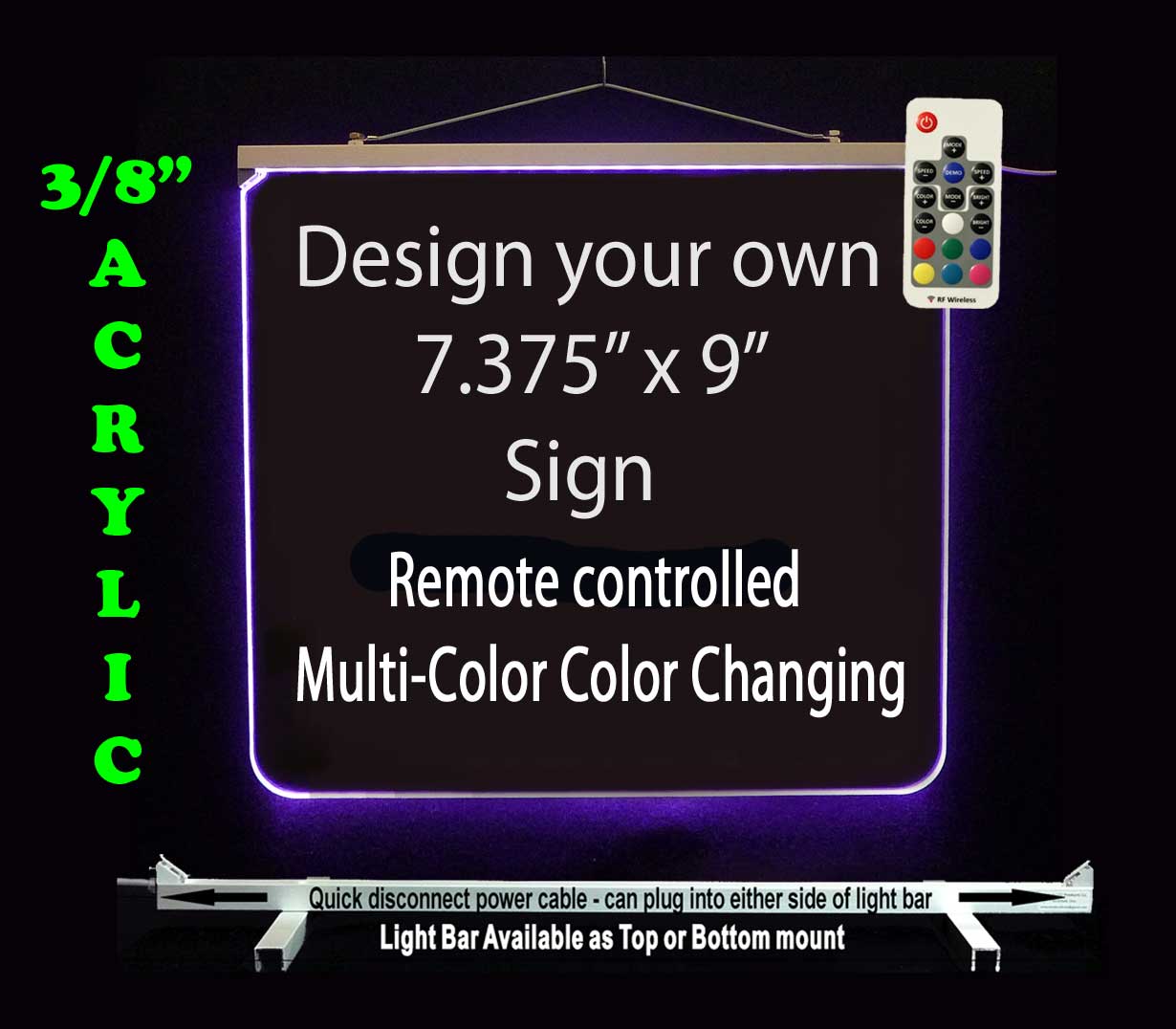 Design your own LED Neon Sign 7.375" x 9"