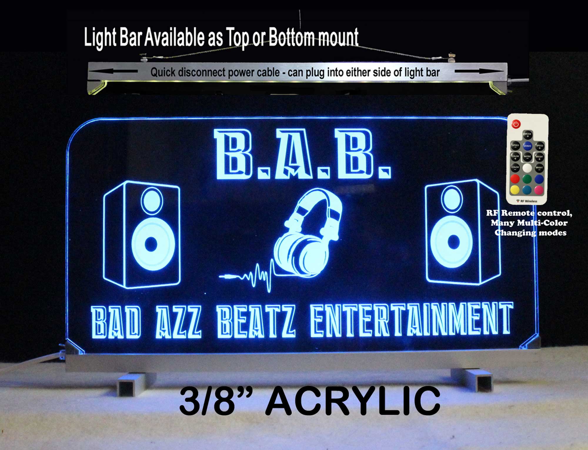 DJ Sign, Custom LED Sign, Man Cave sign, LED Neon Bar Sign