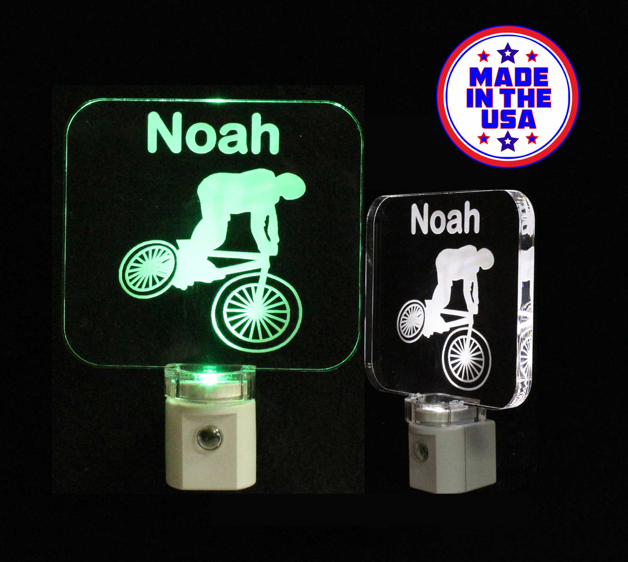 BMX Bike LED Night Light, Kids Personalized Light
