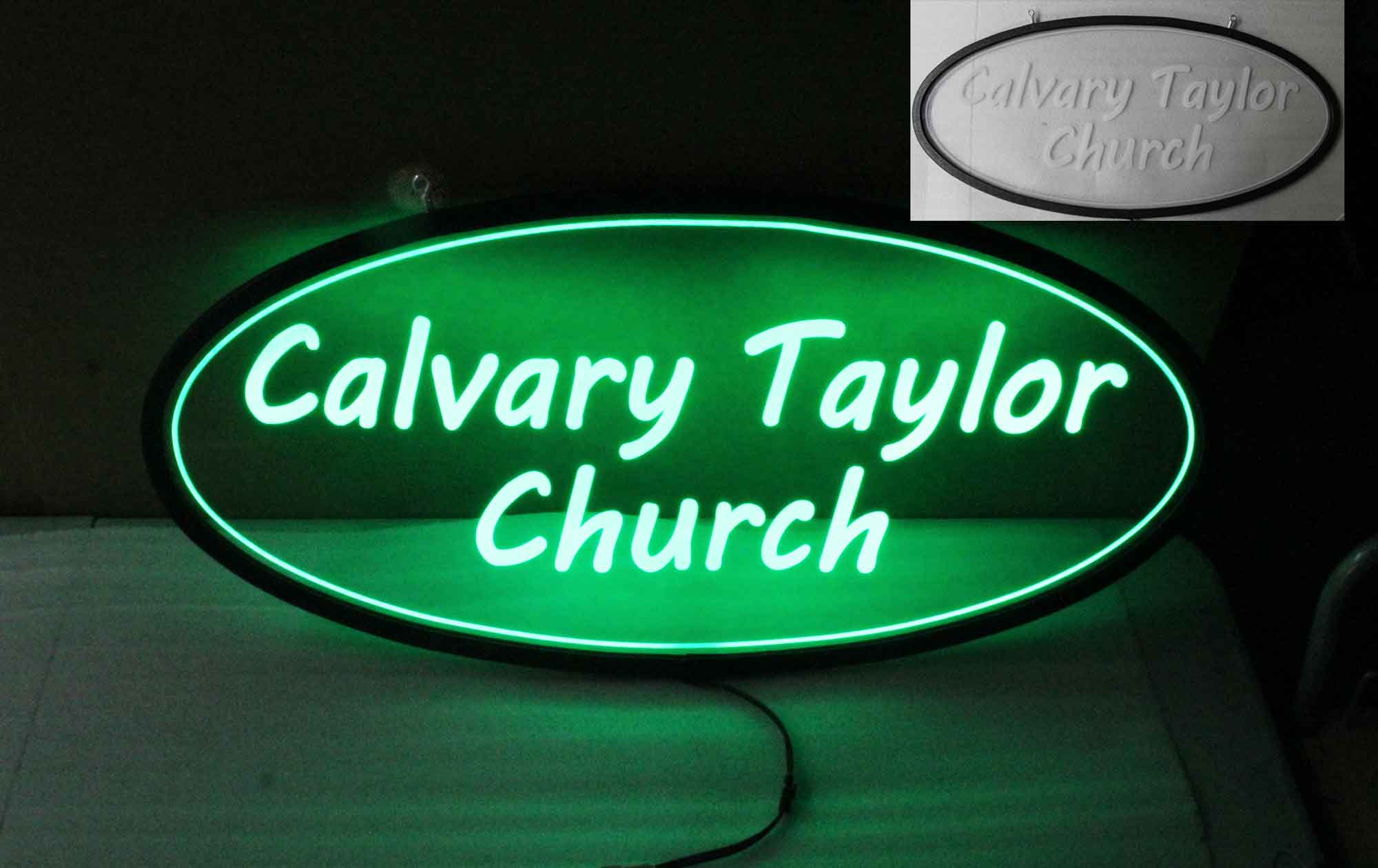 Oval Custom LED Sign - Multi-color Changing