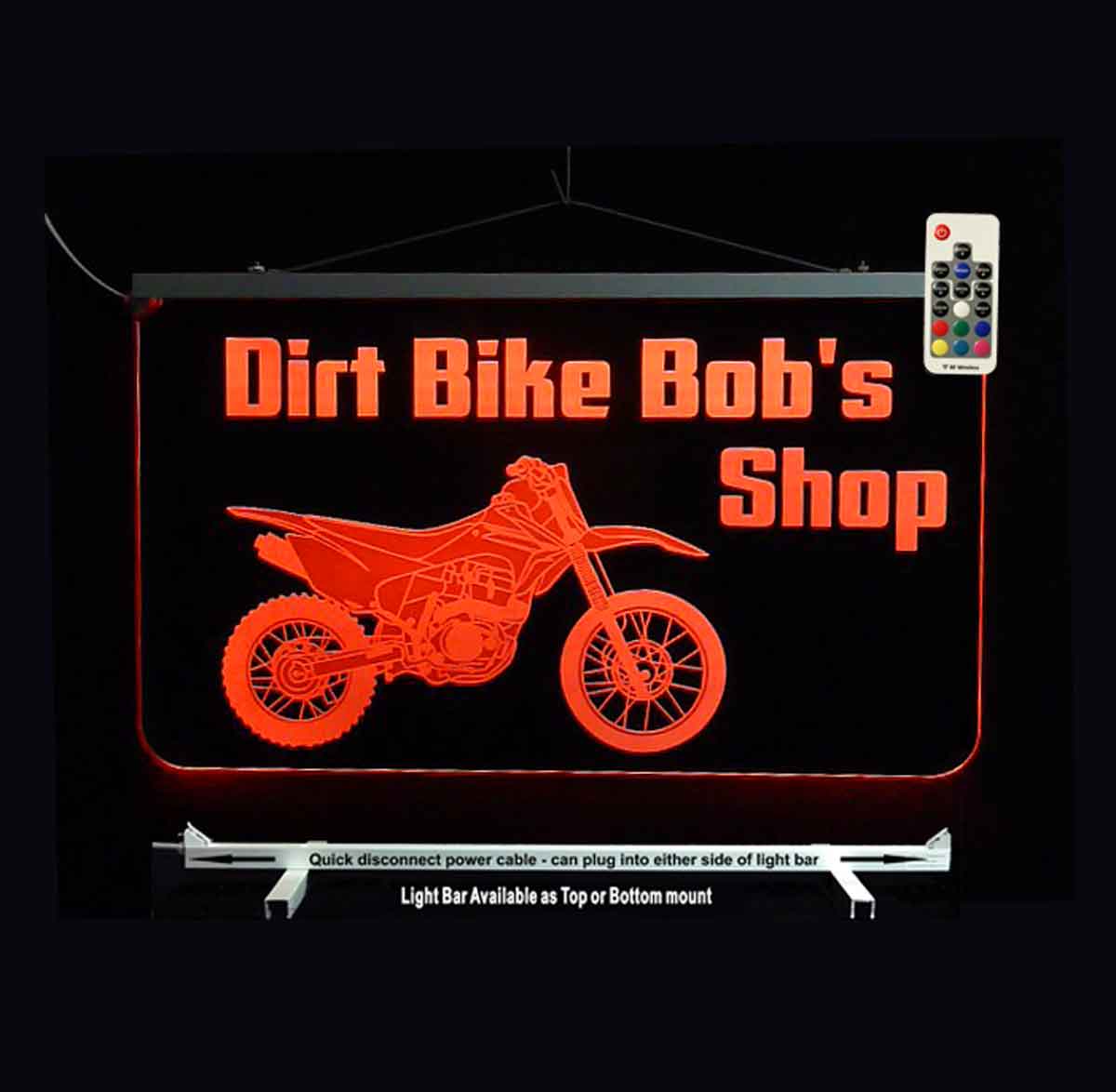 Personalized Dirt Bike Motorcycle Sign - LED Neon sign