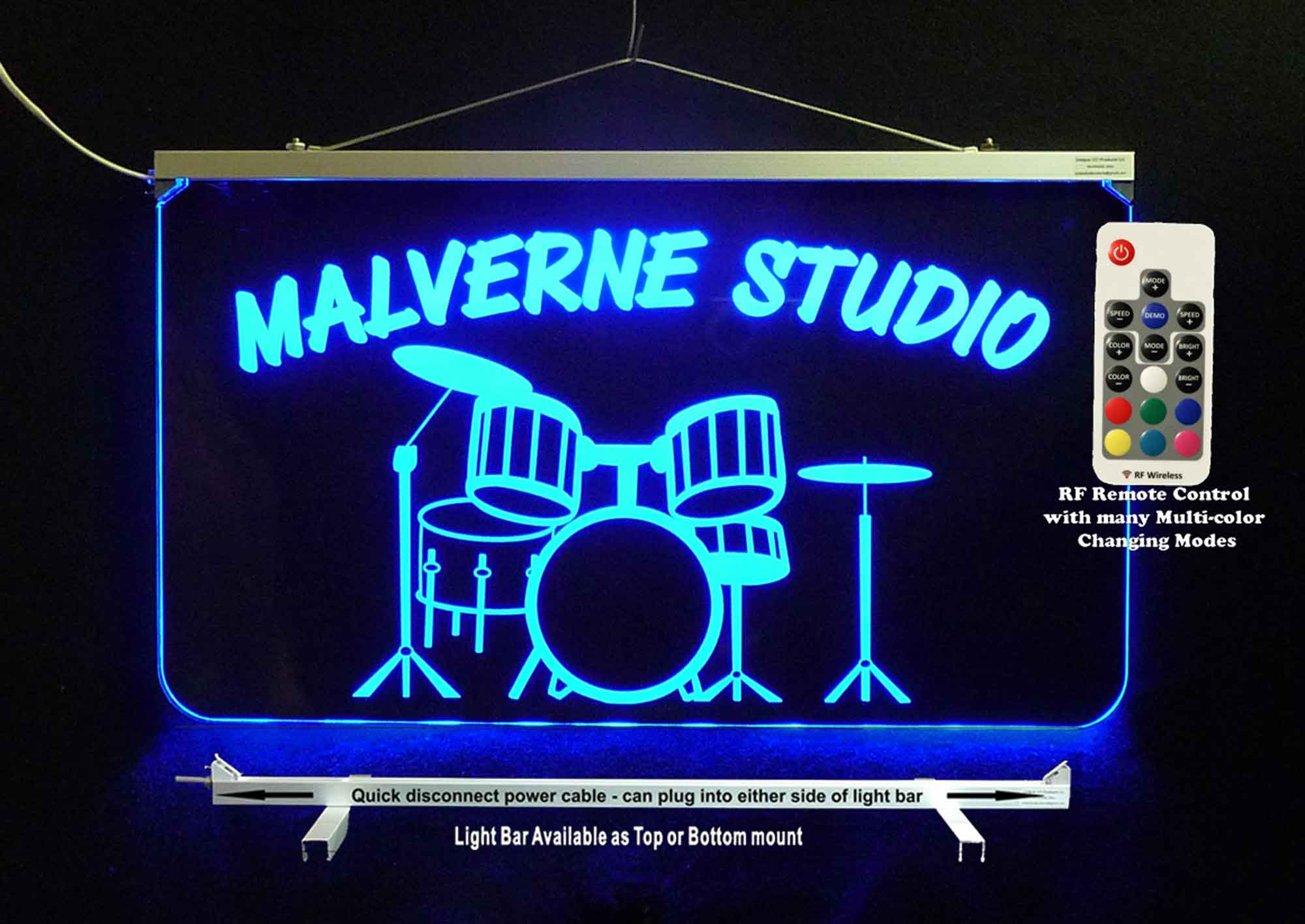 Personalized Drum Set LED Neon Sign