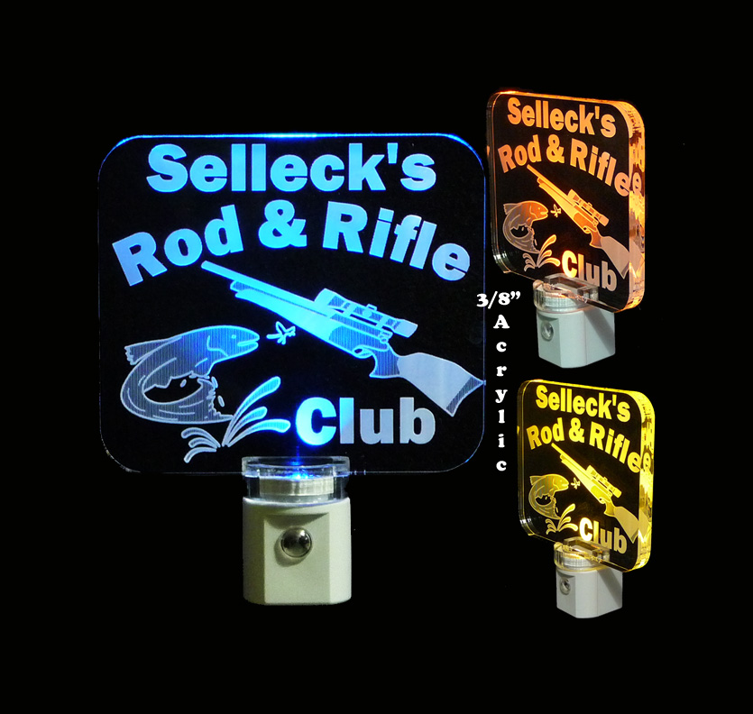 Personalized Hunting and Fishing LED Night Light