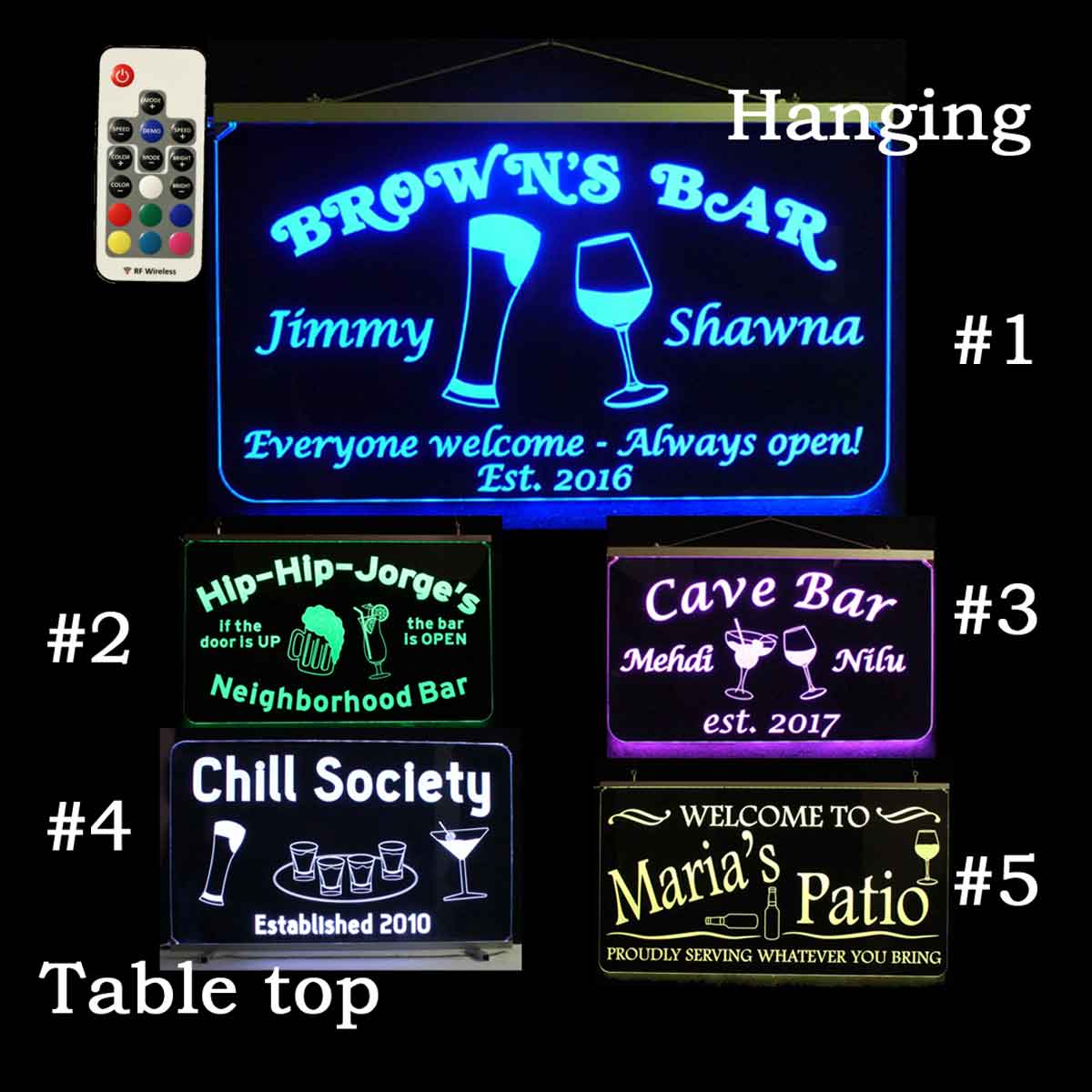 Personalized Custom LED Neon Bar Sign, Garage, Man Cave Sign