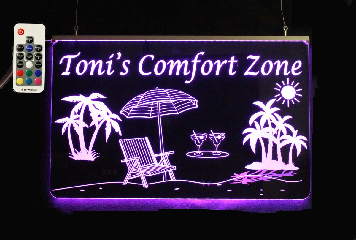 Custom LED Neon Sign with a Beach Theme