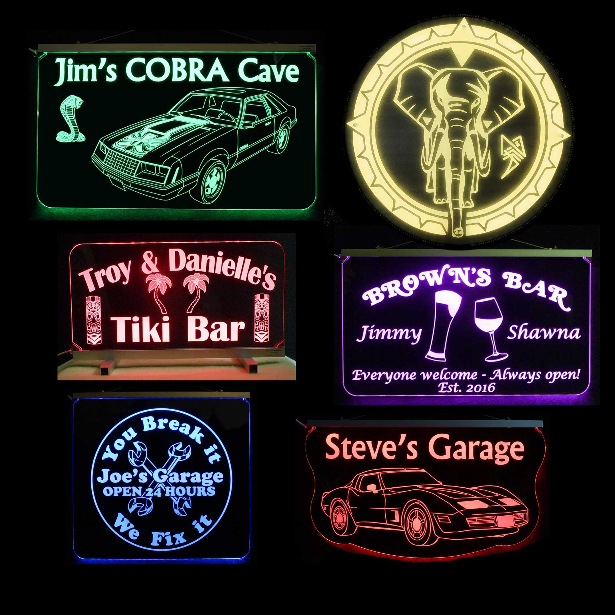 All Bar, Man Cave, Garage Signs