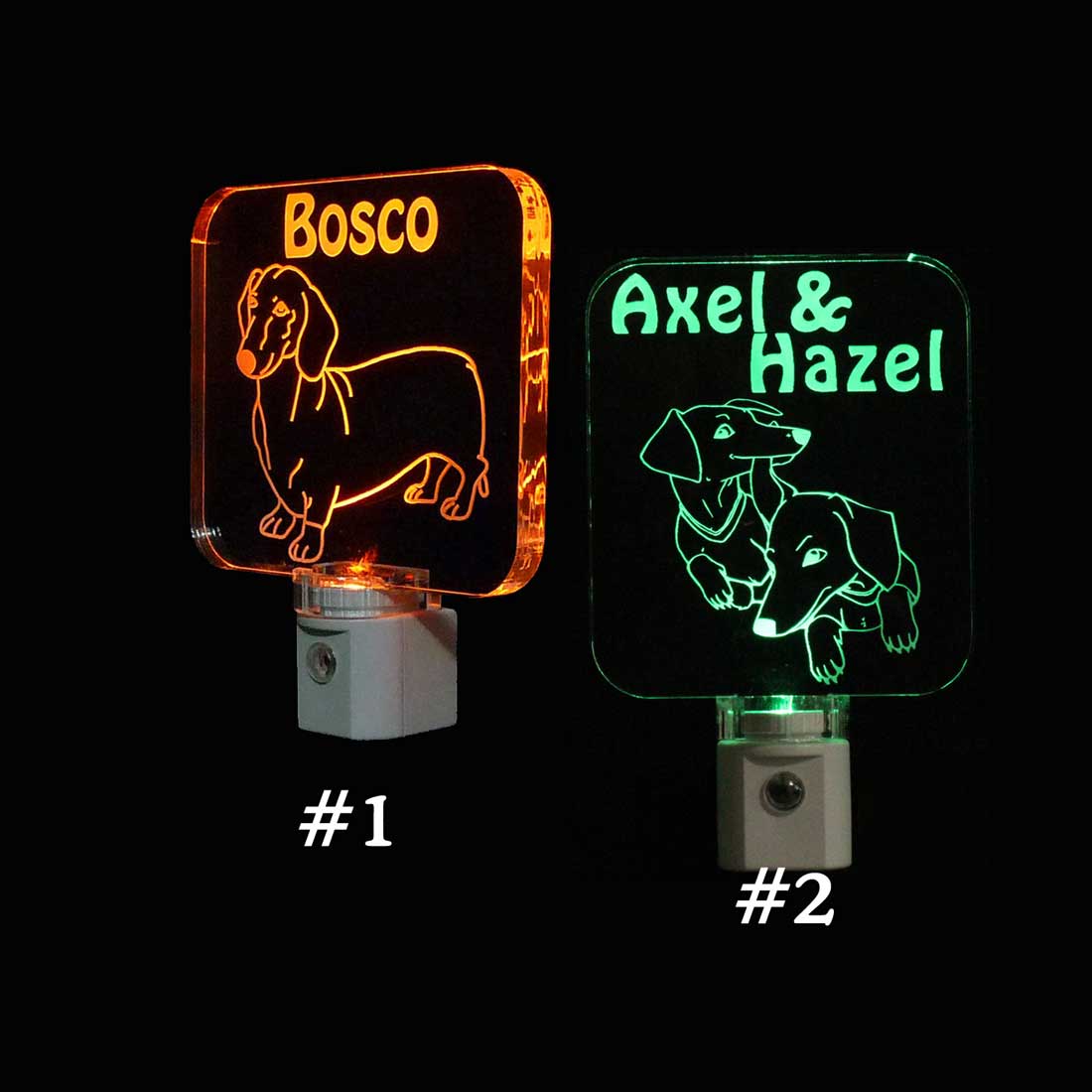 Personalized Dachshund weiner dog LED Night Light