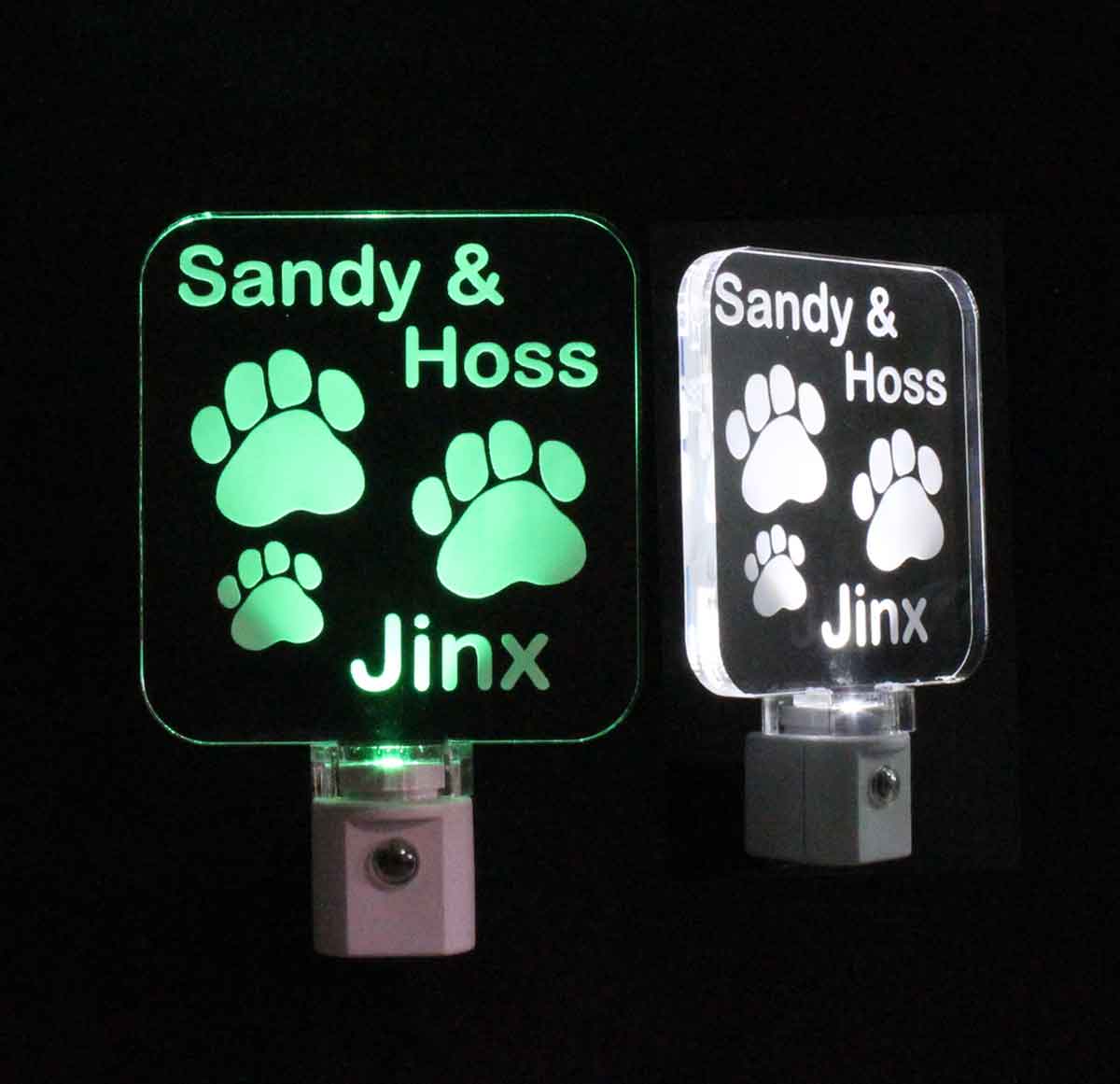 Dog & Cat Paws Personalized Night Light