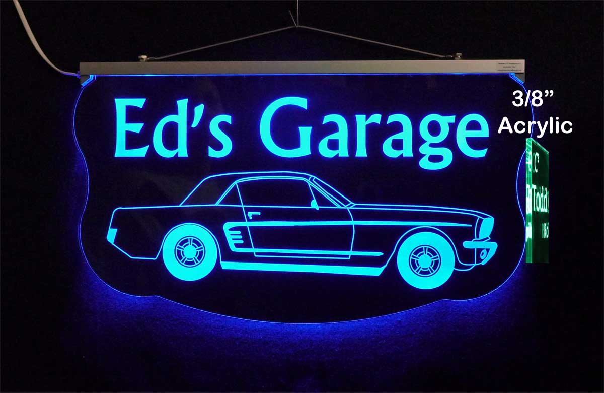 Ford Mustang Sign, Bar Sign, Pub Sign, Man Cave Sign, Garage Sign, Personalized car sign