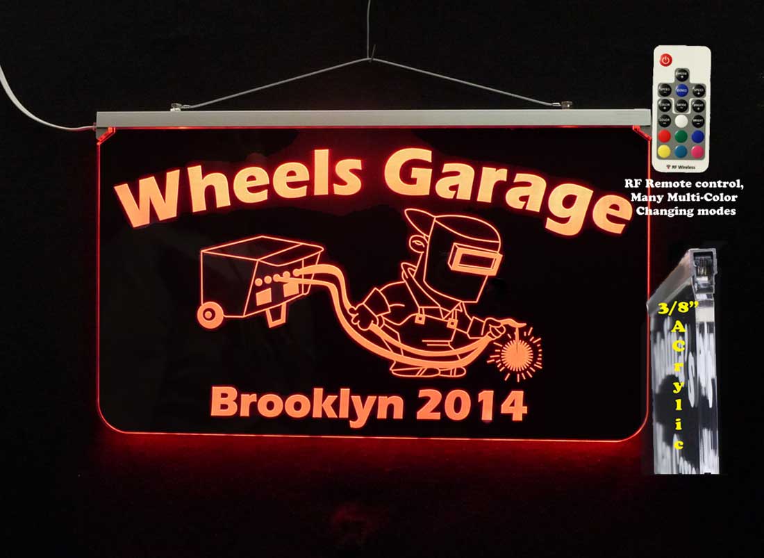 Personalized Welder Sign, Man Cave Sign, Garage Sign, LED Neon Business Sign