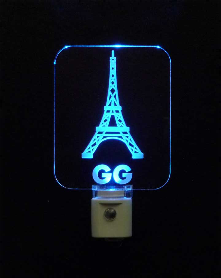 Personalized  Eiffel Tower LED Night Light