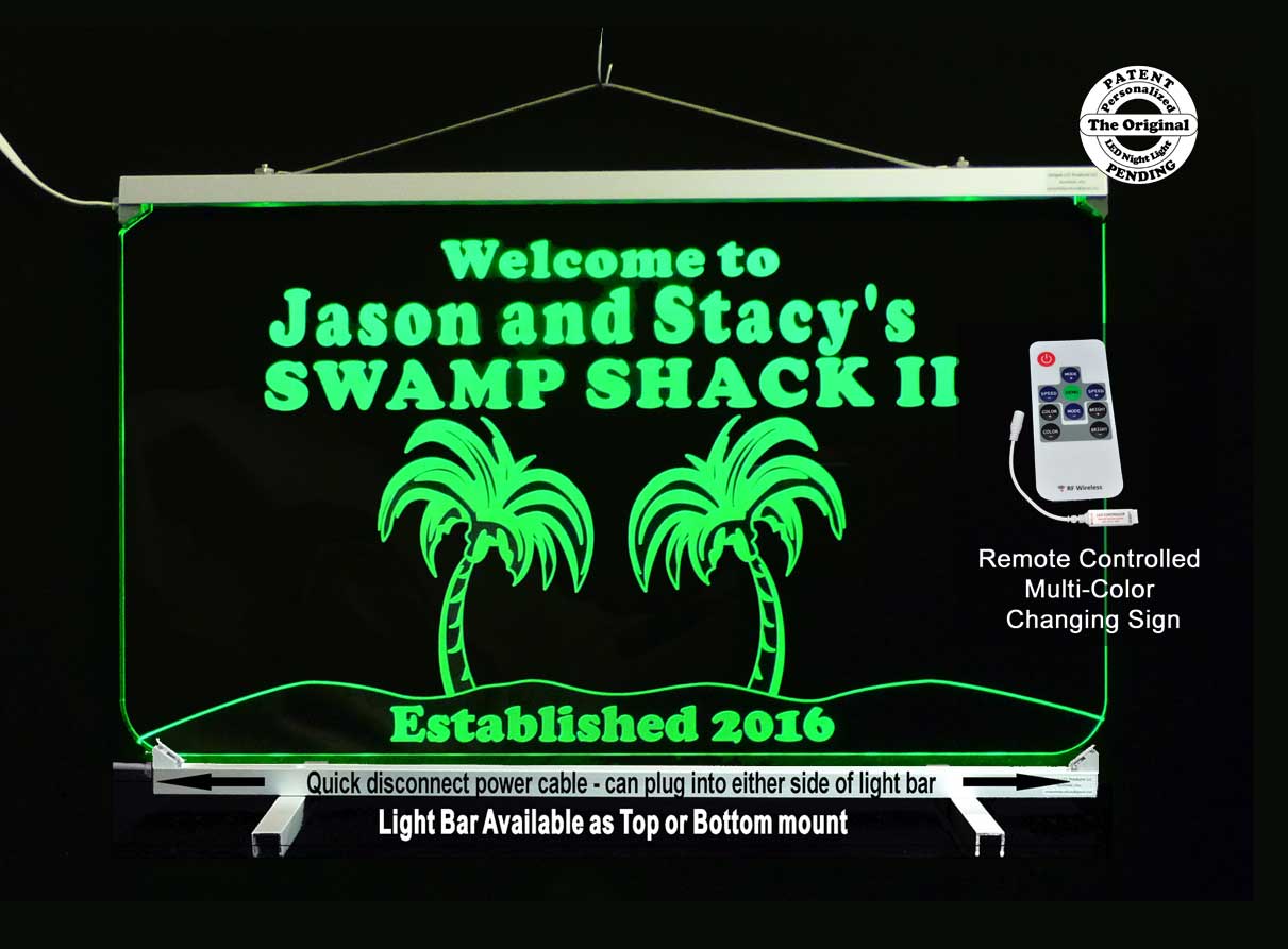 Personalized Bar Sign, Man Cave Sign, Palm Trees