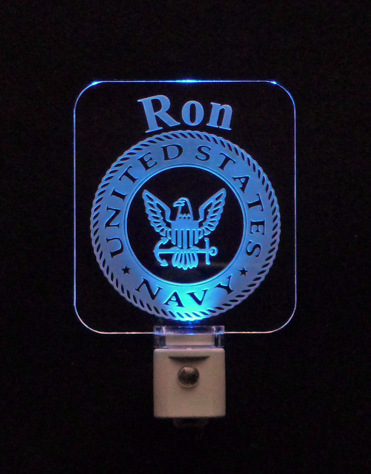 United States Navy Personalized LED Night Light, Military gift