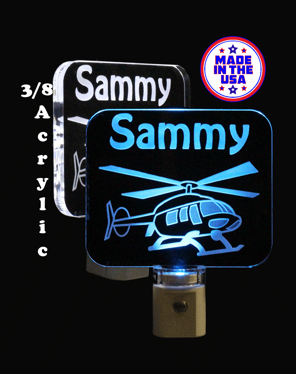 Personalized LED Helicopter Night Light