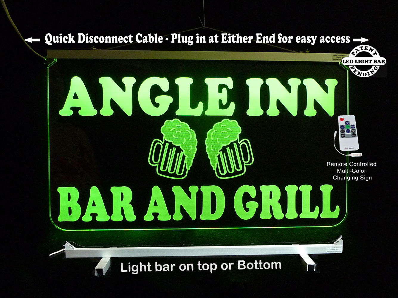 Custom Bar sign with Beer Mugs, Gift for him 