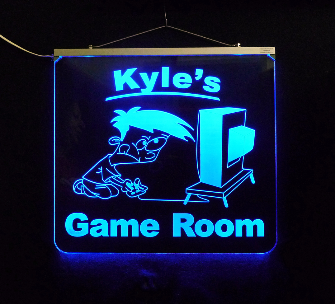 Personalized Game Room Man Cave Sign, LED Neon