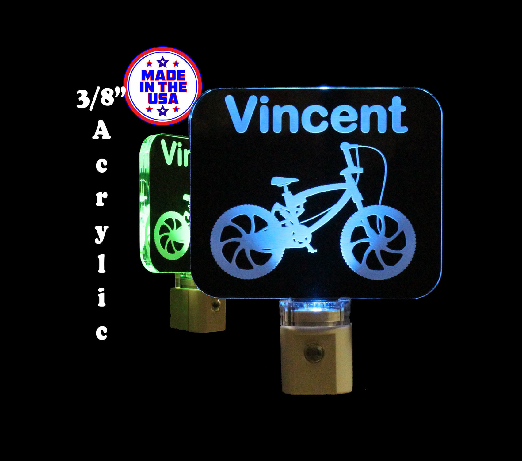 Kids Personalize Bike LED Night Light