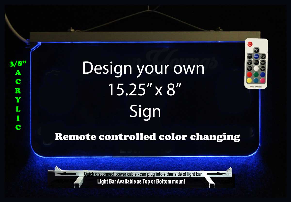 Personalized Custom LED Sign 15.25" x 8"