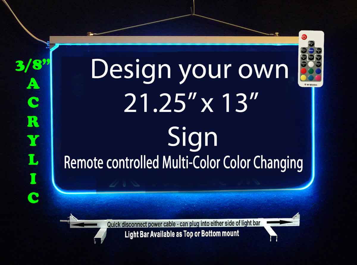 Personalized Custom LED Sign 21.25" x 13"