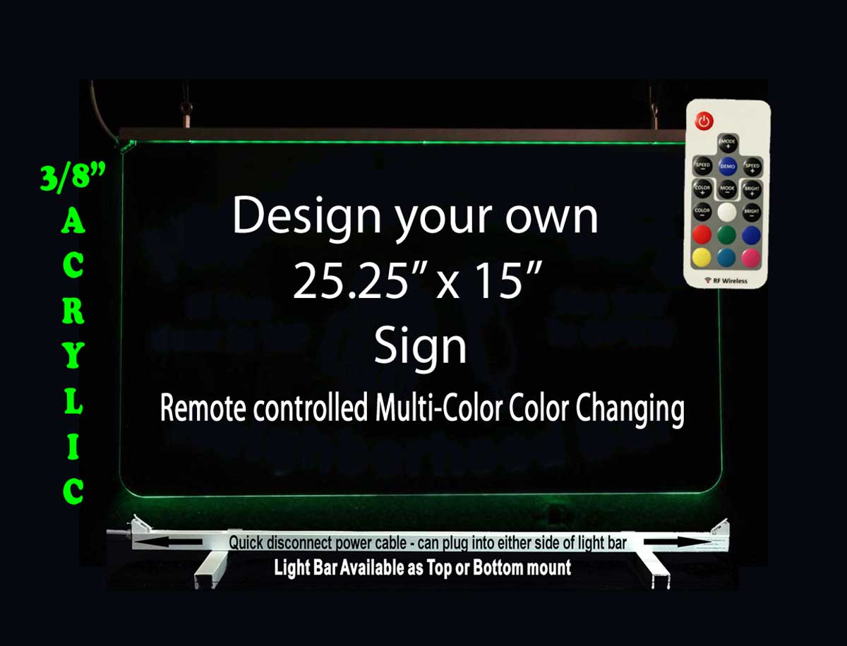 Personalized Custom LED Sign 25.25" x 15"
