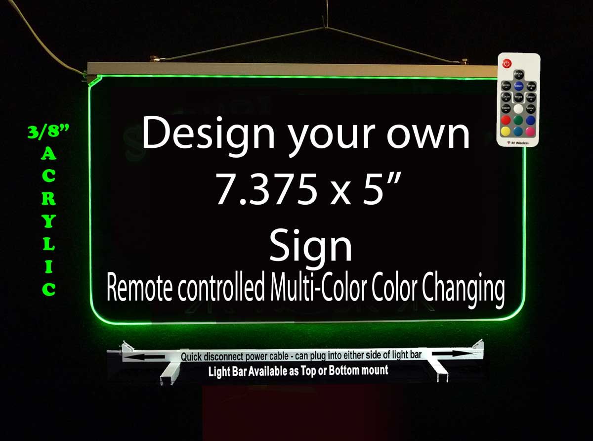 Personalized Custom LED Sign 7.375" x 5"