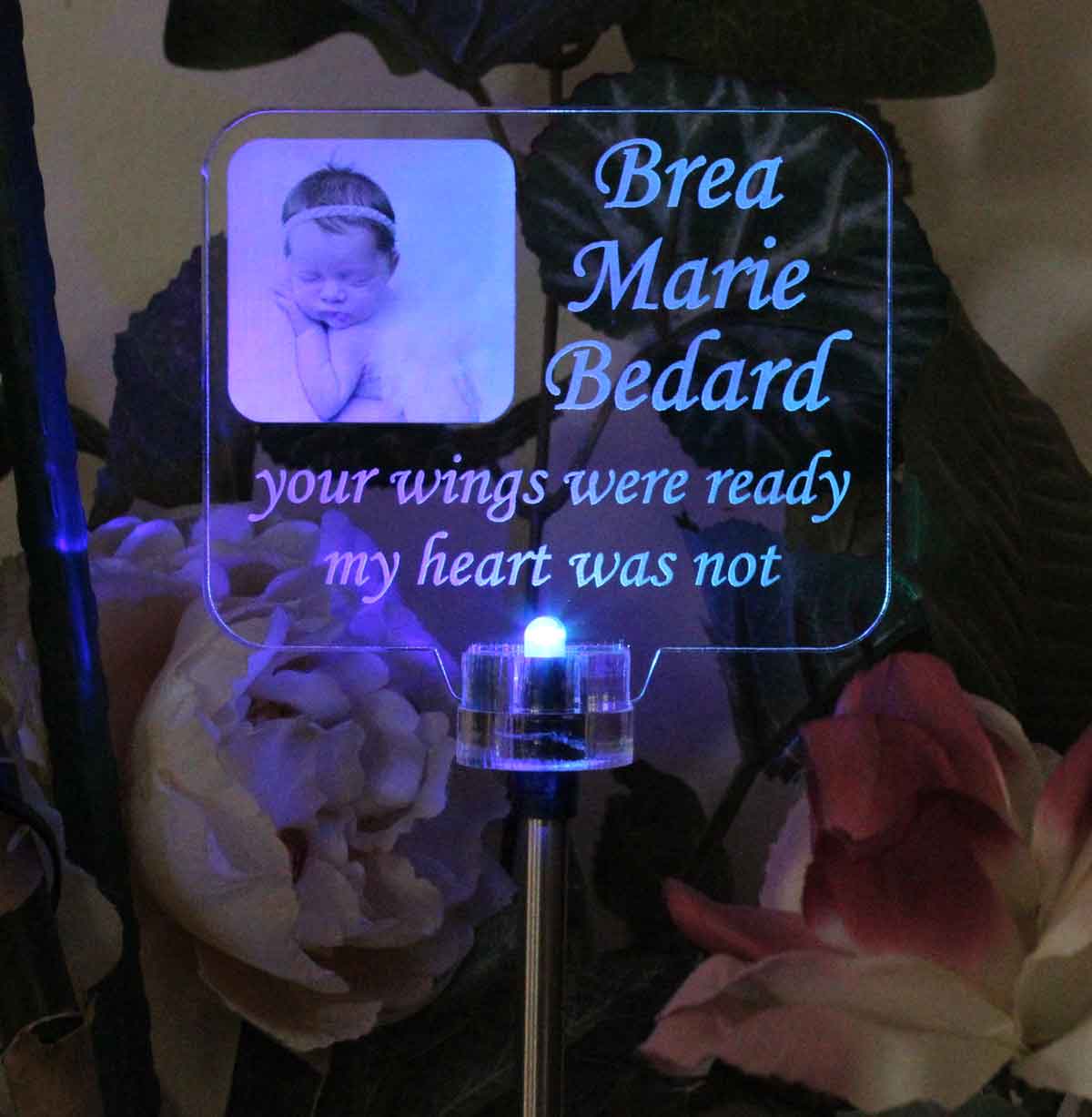 Personalized Solar light with Photo, memorial gift