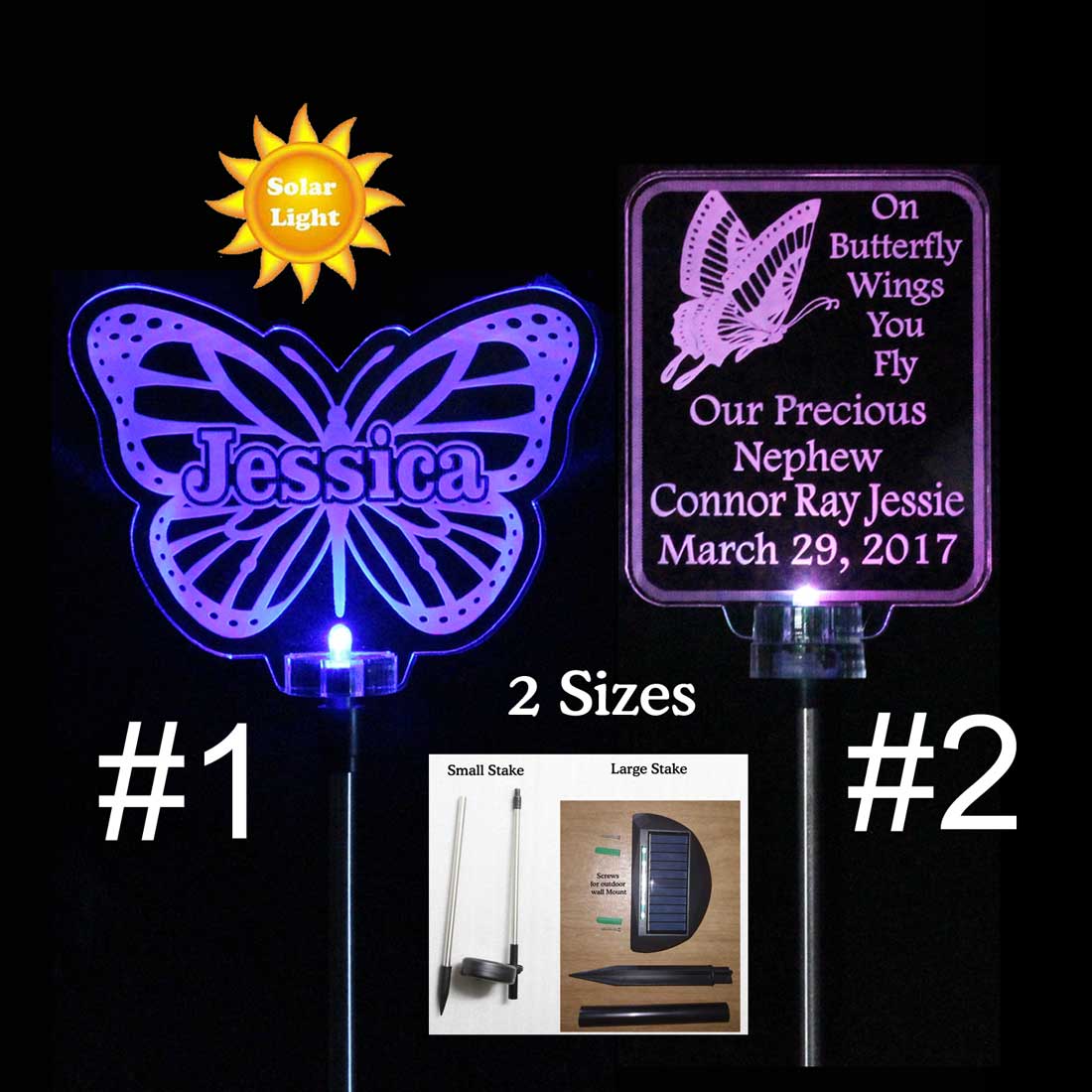 Personalized Butterfly Solar Light