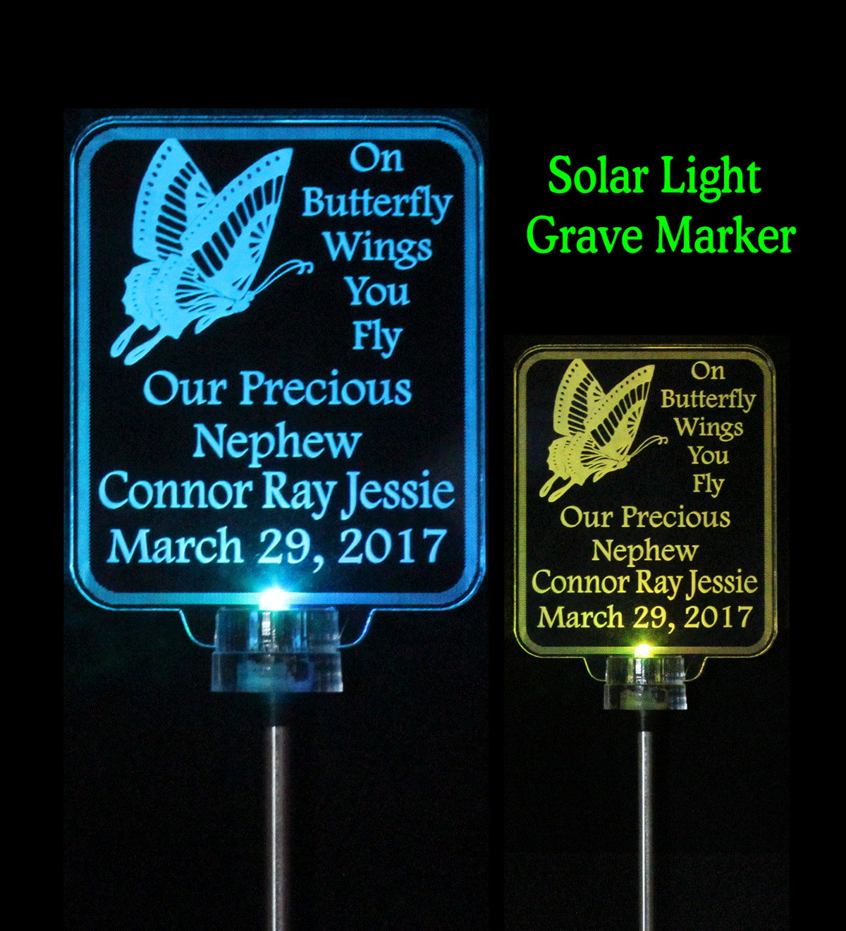 Personalized Butterfly Solar Light