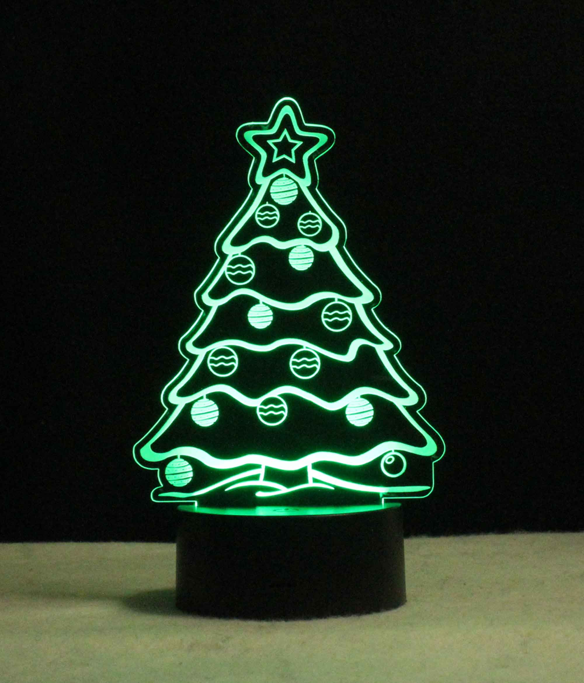 Custom Engraved Christmas Tree USB/110 Table top night light