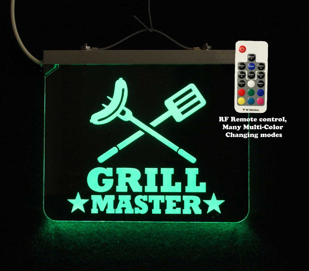 Personalized Man Cave, BBQ Sign, LED Neon