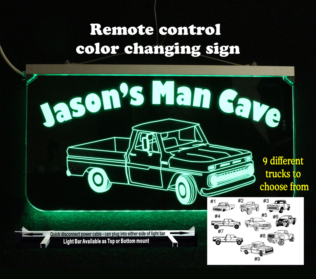 Personalized Vintage Truck  Garage Sign, Man Cave Sign, Bar Sign, car sign
