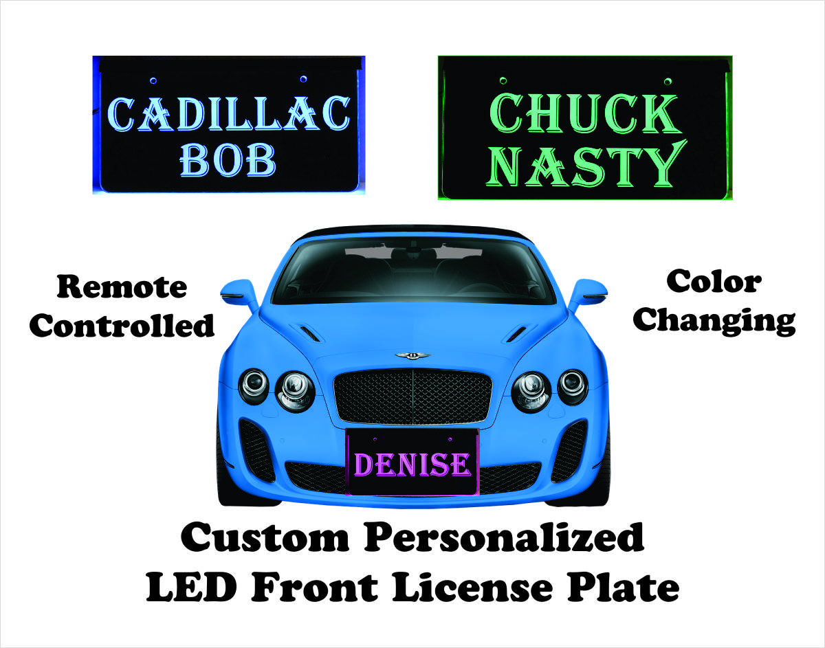 Personalized Custom LED Front License Plate