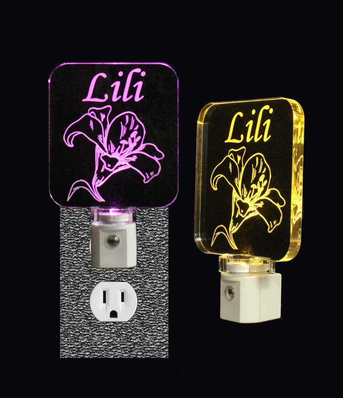 Personalized Lilly Flower Night Light for her, Gift for Mom