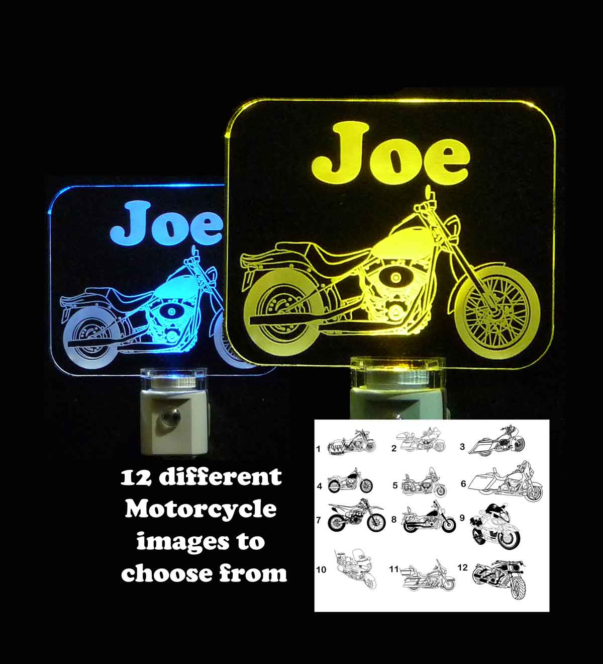 Personalized Motorcycle LED Night Light