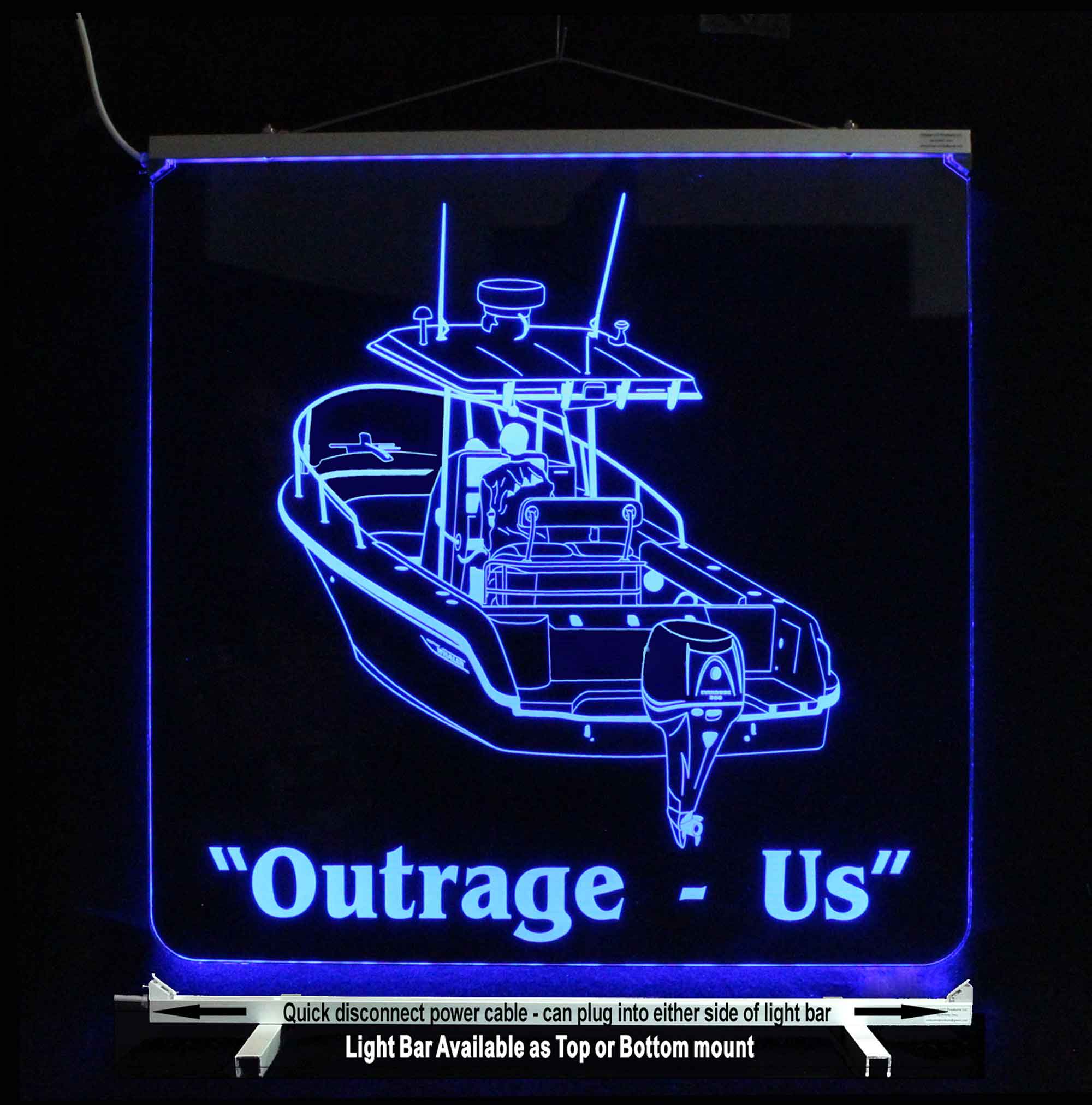 Personalized Fishing Boat Sign - LED Neon