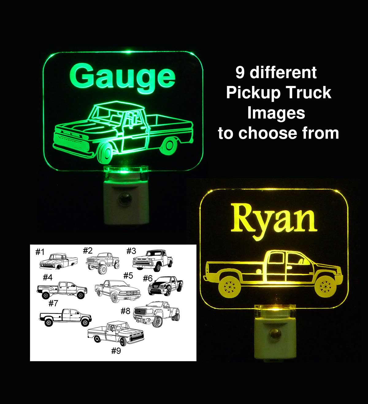Personalized  Vintage Truck LED Night Light