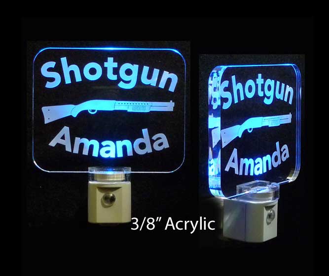 Personalized Shotgun LED Night Light