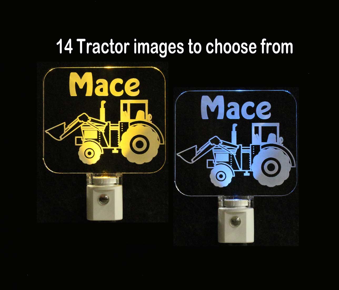Tractor Personalized Night Light LED Lamp for Kids