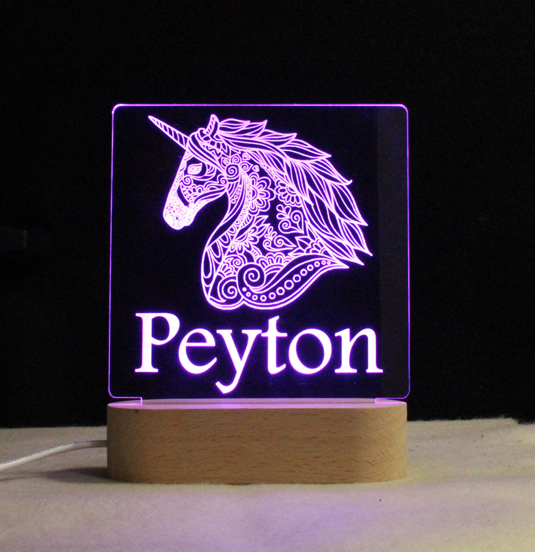 Magical Unicorn Night Light - Personalized Bedroom Decor for Her