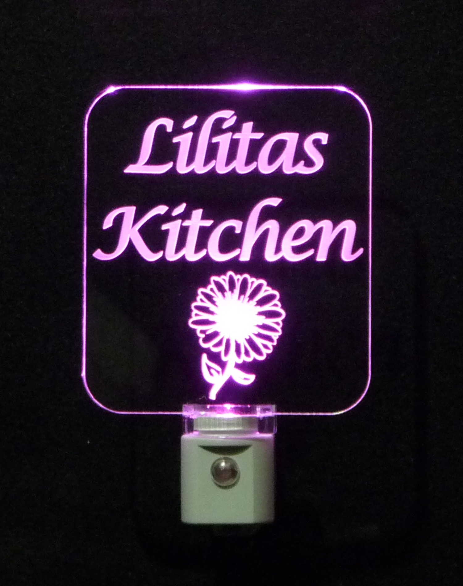 Personalized Flower night light, Kitchen light