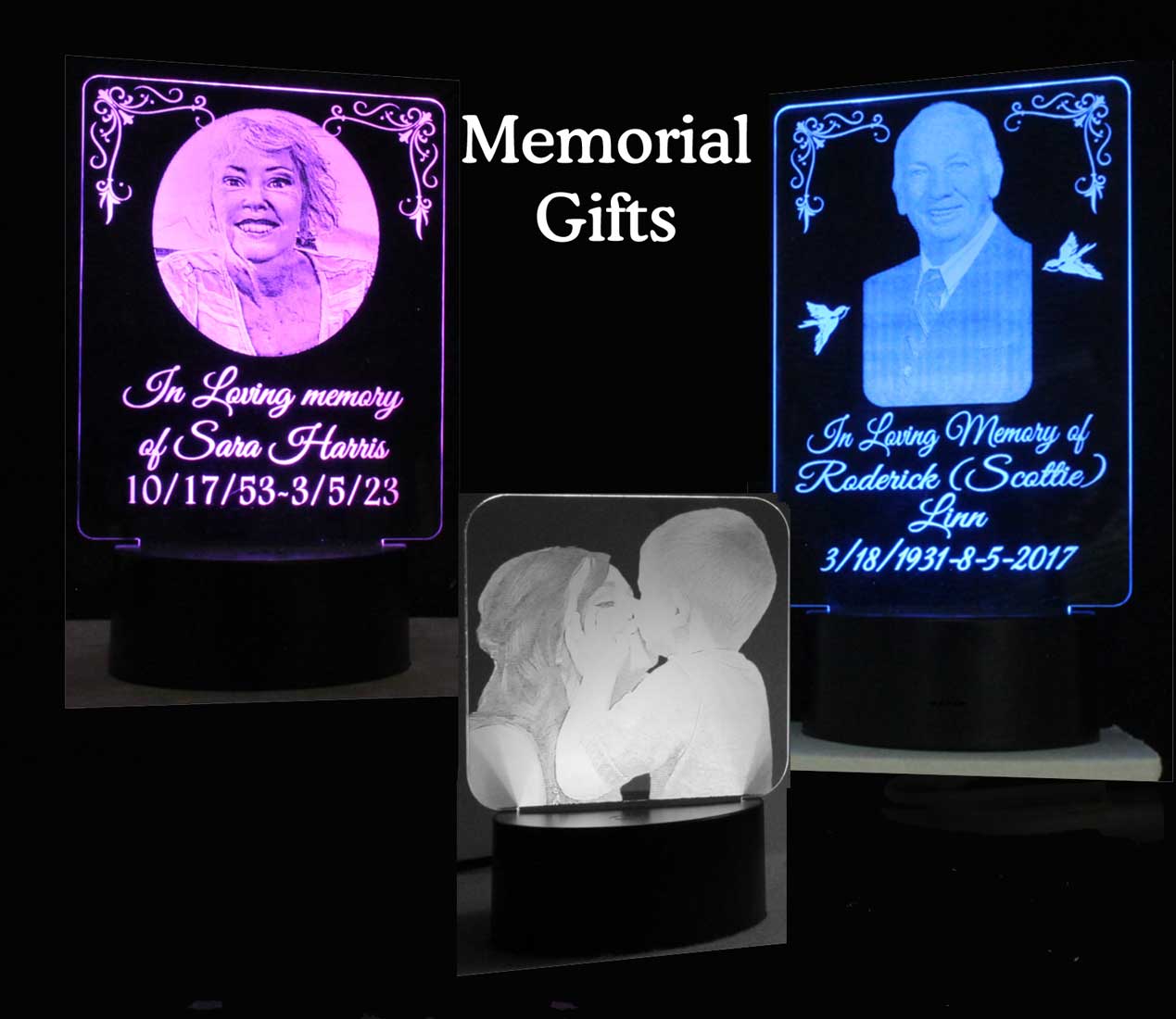 Personalized Sympathy Gift,  Photo Night Light, with photograph 