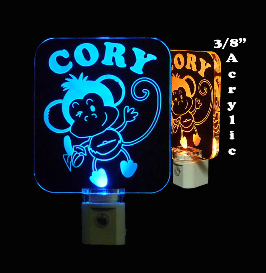 Personalized  Cheeky Monkey LED Night Light