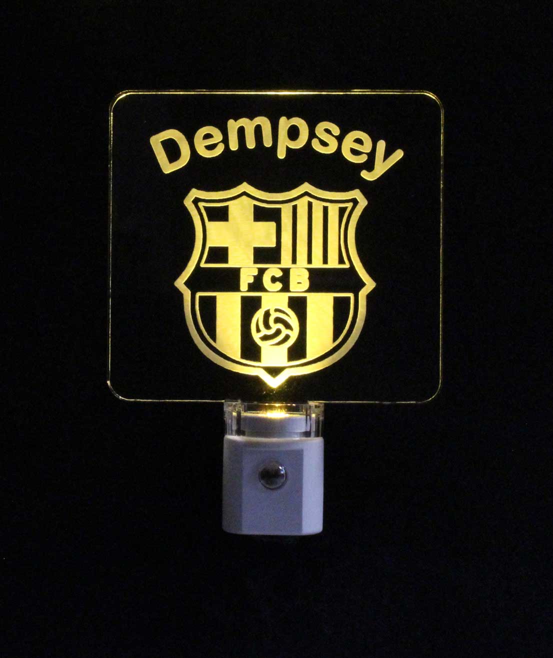 Futbol Club Barcelona Soccer Football Personalized LED Night Light