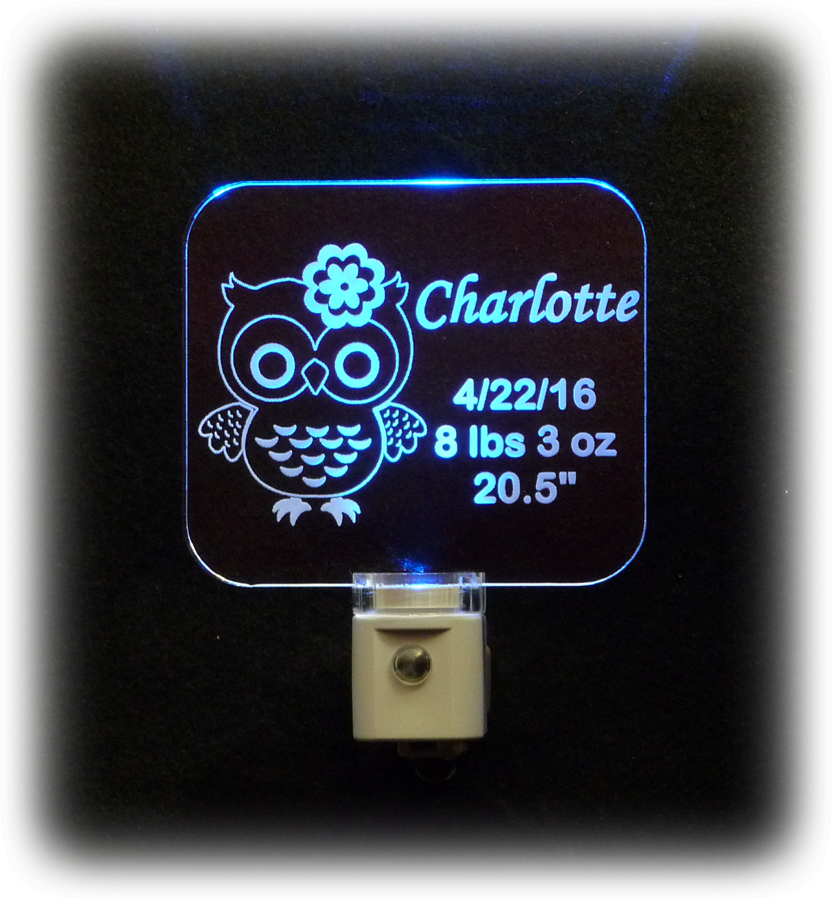 Personalized Baby Gift Owl LED Night Light
