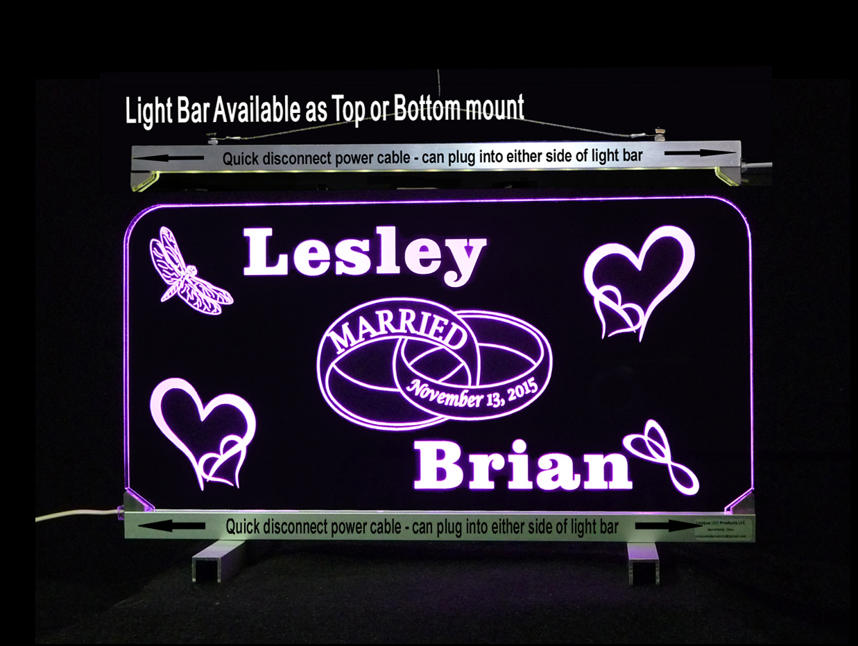 Personalized Wedding Gift, LED Sign, Weddings, Anniversary, Color Changing