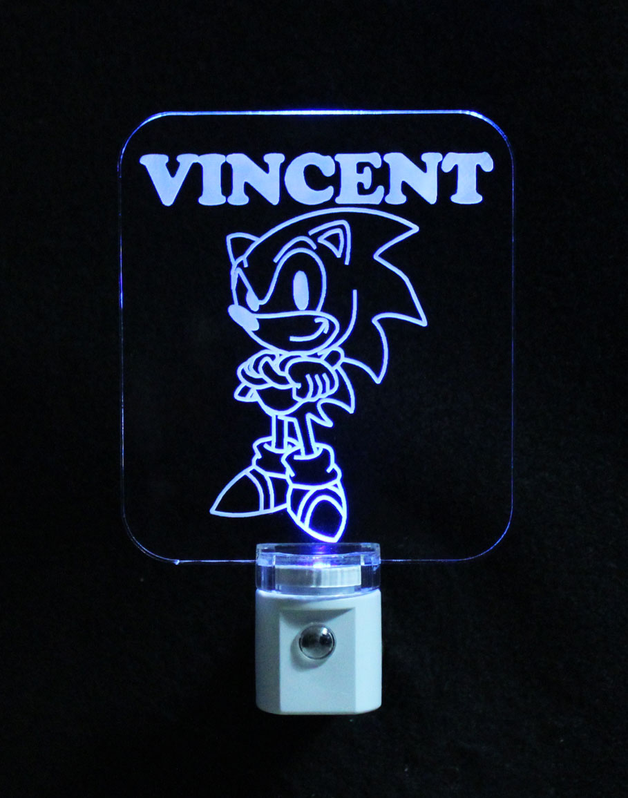 Kids Personalized Sonic the Hedgehog LED Night Light