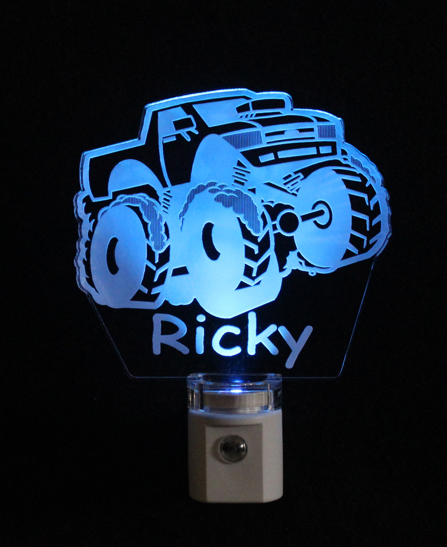 Kids Personalized Cartoon Monster Truck LED Night Light