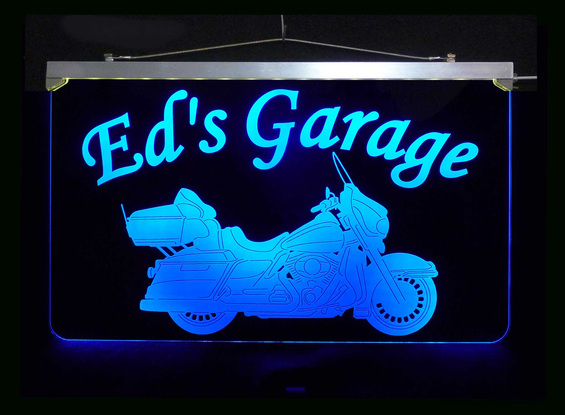 Motorcycle Sign, Personalized LED Garage Sign